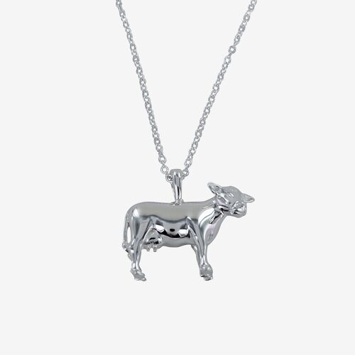 Buttercup the cow Sterling Silver Necklace