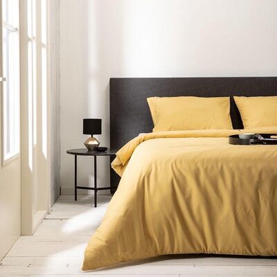 Housses de couette ensemble hôtel jaune Fresh & Co oker - 140x220cm