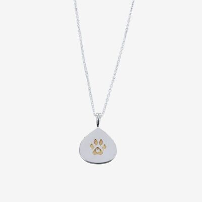 Silver Pawprint Necklace