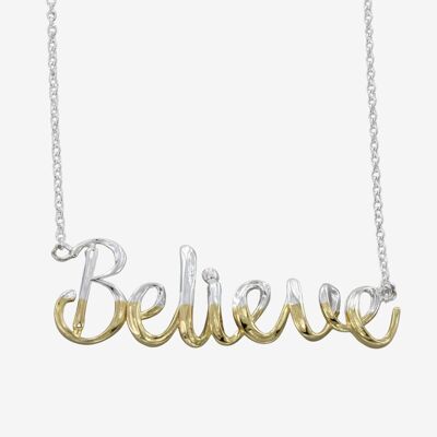 Believe Script Necklace