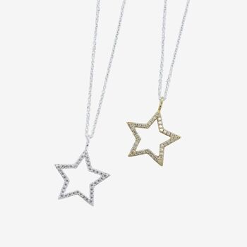 Collier pavé d'étoiles Silhouette 1