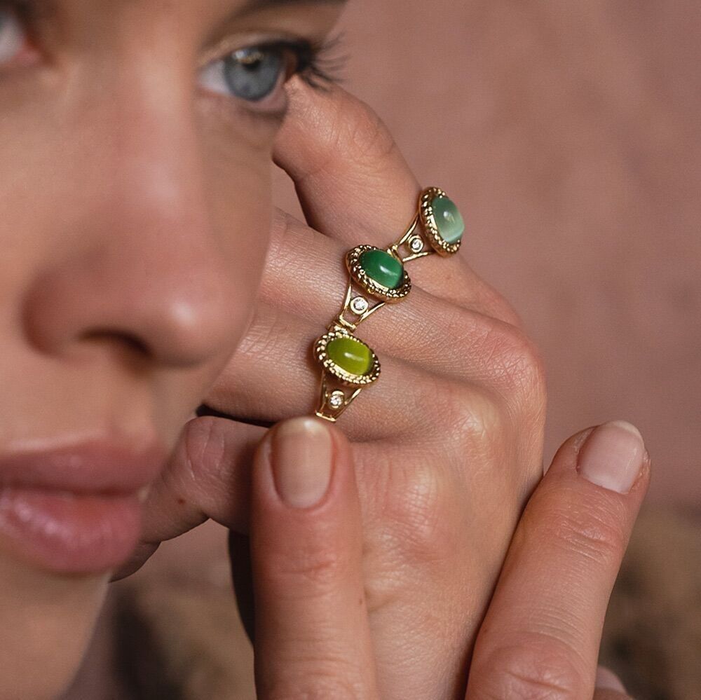 Galina-Ring – ovaler Katzenaugenstein