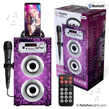 Ensemble karaoké Bluetooth - haut-parleur de fête - microphone - télécommande 4