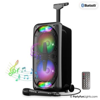 Kit karaoké Bluetooth XXL - enceinte de fête - éclairage de fête - microphone - télécommande 6