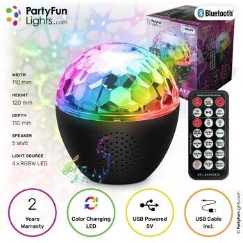 Bluetooth Party Speaker Starlight Projecteur - 16 effets lumineux - Télécommande - Lampe projecteur 5