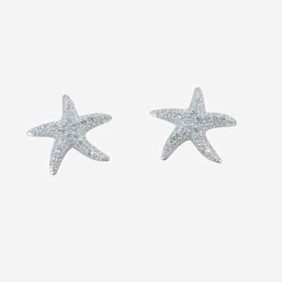Sparkly Starfish Stud Earrings