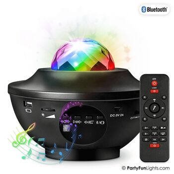 Enceinte Bluetooth Starlight Party avec projecteur laser - Télécommande - 21 effets - Lampe projecteur 2