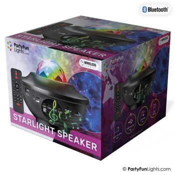 Enceinte Bluetooth Starlight Party avec projecteur laser - Télécommande - 21 effets - Lampe projecteur 3