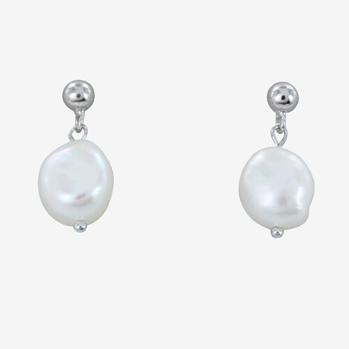 Bead and Pearl Drop Earring