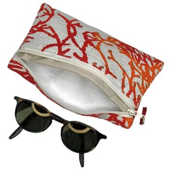 Trousse à lunettes, "Calédonie" corail 2