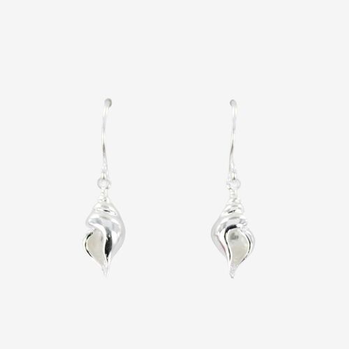 Conch Shell Sterling Silver Drop Earrings