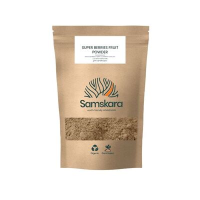 8 Super Berry Powder Mix | Mixture of Baobab, Camu Camu, Lucuma, Acerola, Blueberry, Maqui, Acai, Maca | BIO organic |150g