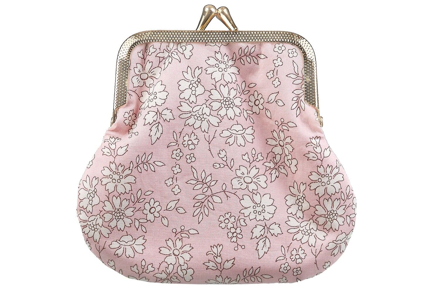 Portafoglio piccolo, Fiori piccoli / Rosa tenue