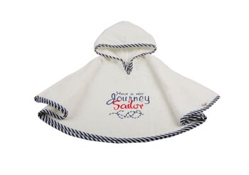 Ensemble poncho bébé en coton bio Sailor | Dans une boîte cadeau 4