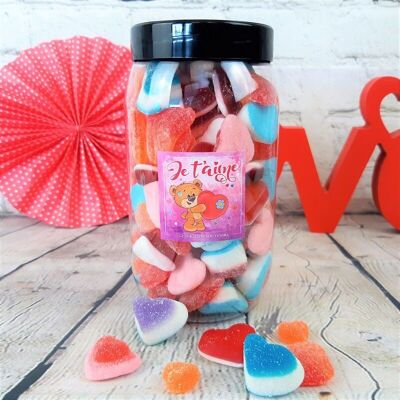 Bocal de bonbons coeurs - Candy Mix Love