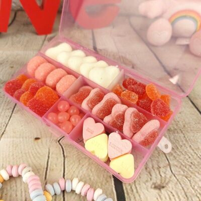 Love candy box with compartments - Candy Mix