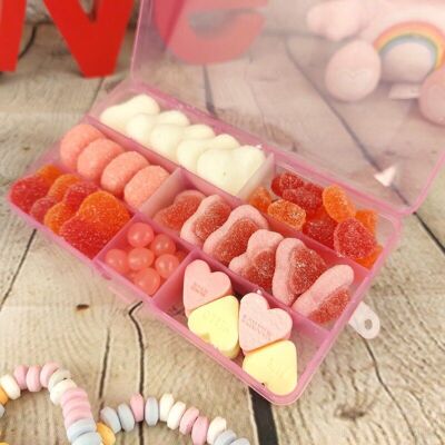 Coffret bonbons love à compartiments - Candy Mix