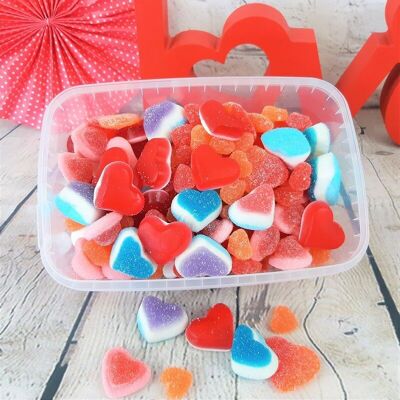 Contenitore per il pranzo con caramelle a cuore - Candy Mix Je t'aime