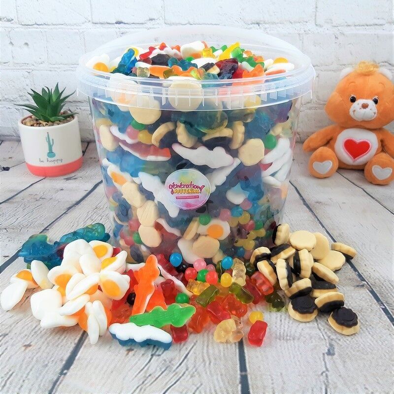 Haribo Candy Mega Bucket - 5 kg - Miscela di caramelle