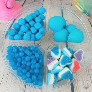 Vassoio per caramelle blu - Mix di caramelle