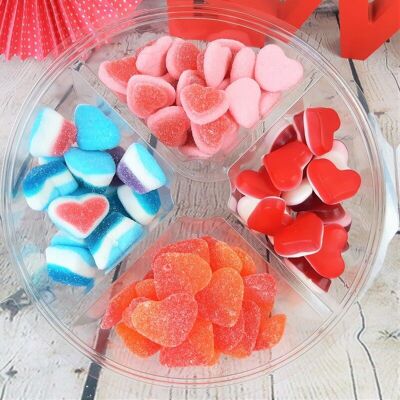 Herz-Süßigkeitentablett – Candy Mix Love