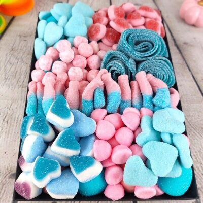 Rosa und blaues Süßigkeitentablett - Candy Board