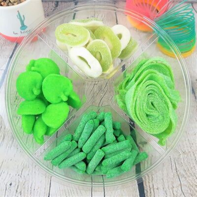 Grünes Süßigkeitentablett - Süßigkeitenmischung