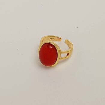 Bague Ajustable En Argent Pour Femme Bijoux De Mode Plaqué Or 3