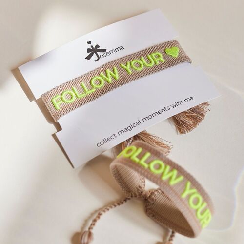 Follow your heart Statement Armband