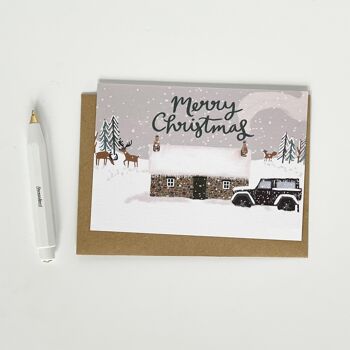 Lot de cartes Joyeux Noël Bothy dans la neige 2