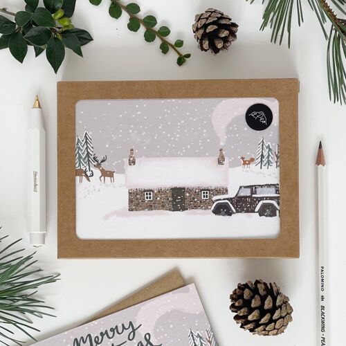 Bothy in the Snow Christmas Card Pack