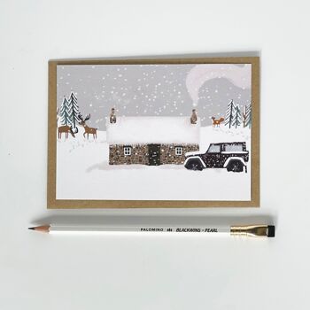 Lot de cartes de Noël Bothy dans la neige 2