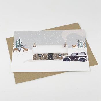 Lot de cartes de Noël Bothy dans la neige 5