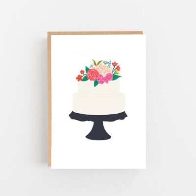 Carte de gâteau de mariage