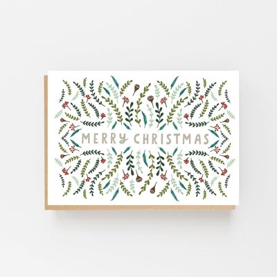 Weihnachtsmuster-"frohe Weihnacht-" Karte