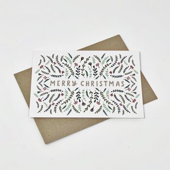 Carte Motif de Noël "Joyeux Noël" 5