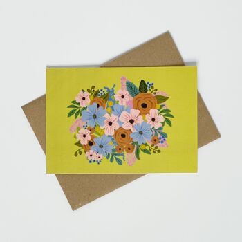 Lot de 8 cartes de fleurs colorées 2