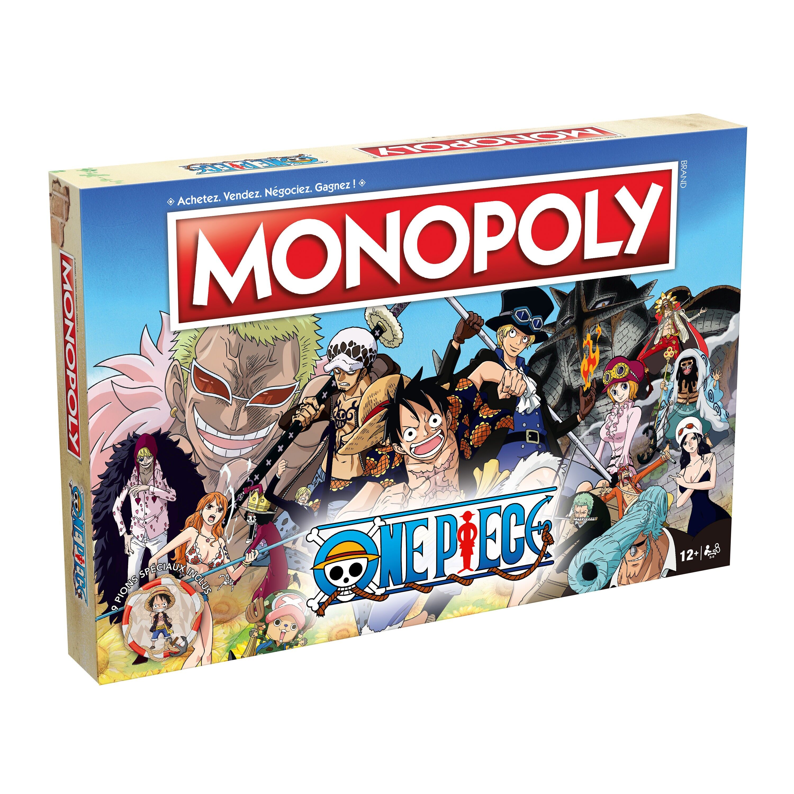 MONOPOLY ONE PIECE – Offizielles Brettspiel – One Piece-Lizenz – Hasbro Winning Moves – Weihnachtsgeschenk für Kinder ab 8 Jahren