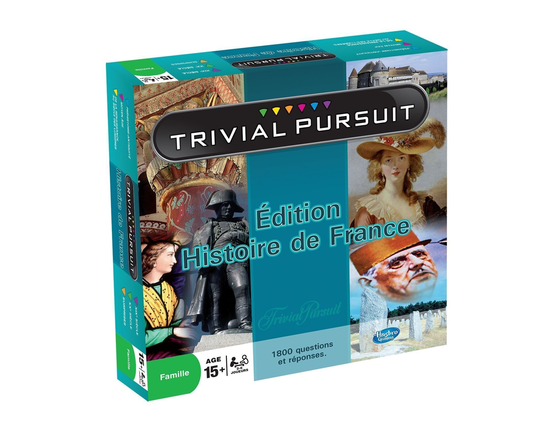 TRIVIAL PURSUIT STORIA DELLA FRANCIA - Gioco da tavolo a quiz - Gioco educativo - Hasbro Winning Moves - Regalo di Natale - Regalo di compleanno