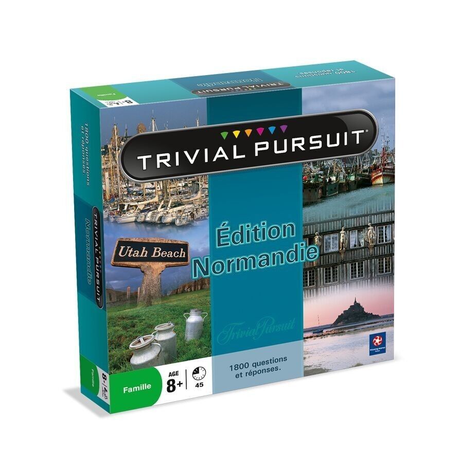 TRIVIAL PURSUIT NORMANDY - Gioco da tavolo a quiz - Hasbro Winning Moves - Regalo di Natale - Prodotti regionali - Normandia