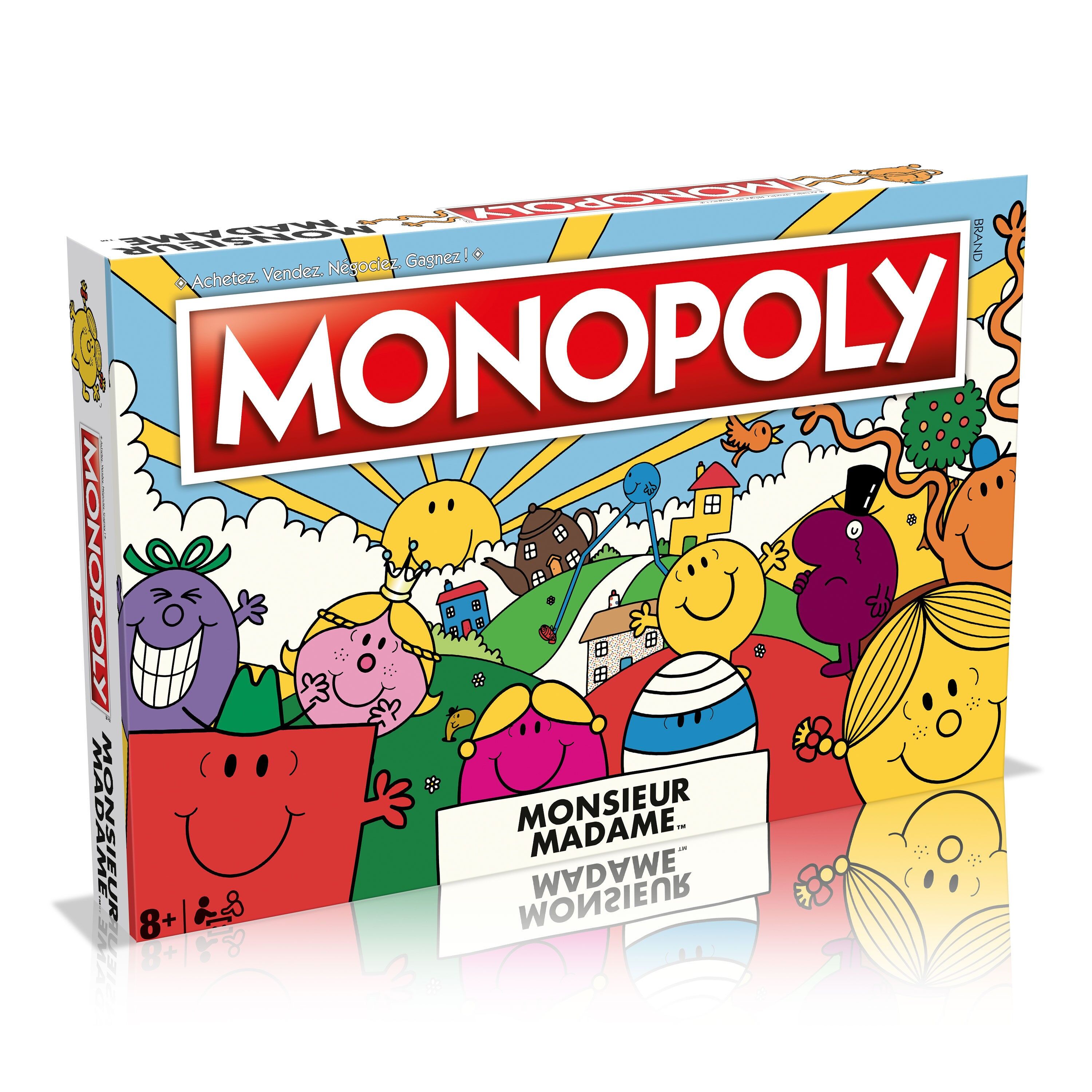 MONOPOLY MONSIEUR MADAME – Offizielles Brettspiel – Monsieur Miss Lizenz – Familienspiel – Hasbro Winning Moves – Weihnachtsgeschenk