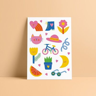 Color temporary tattoos - Happy Things