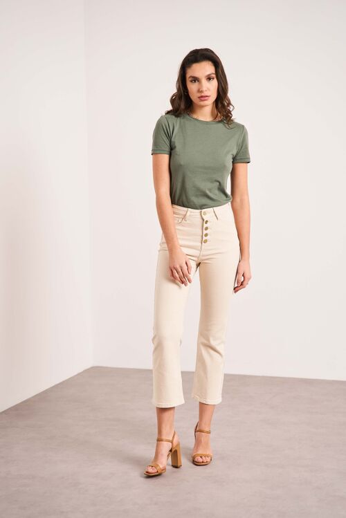 Jeans Emy Cropped Flare BEIGE NATURAL