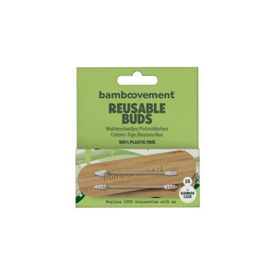 Eco-Friendly & Reusable Bamboo Buds (2pcs)