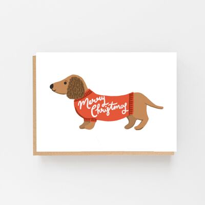 Dog - Merry Christmas Card