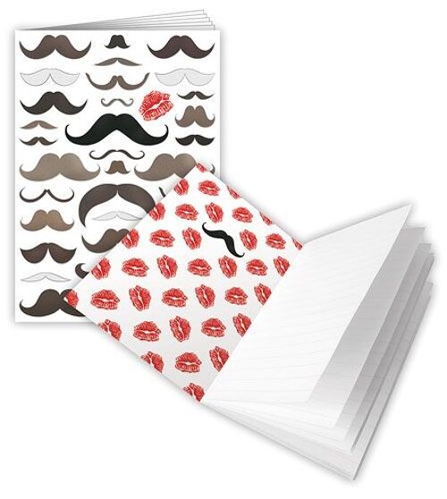 Cahier A6 ligné Moustache (SKU: 8894)