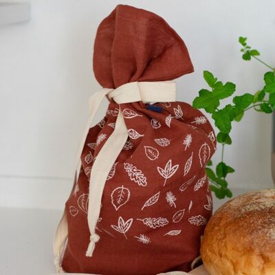Leaf Bread Bag - Pure Linen