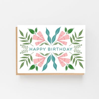 Happy Birthday - Floral Spring Design