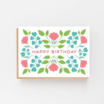 Joyeux anniversaire - Design d'été floral 1