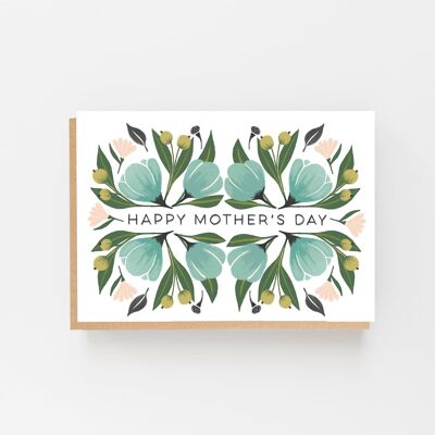 Feliz Día de la Madre - Floral Verde